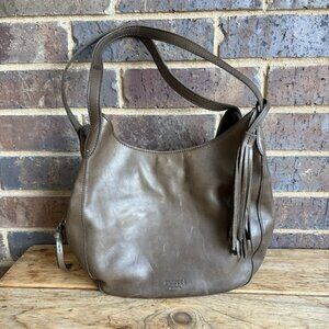 Margot Brown Leather Shoulder Bag Mushroom Brown